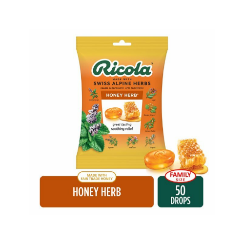Case of 12 Ricola Cough Drops (50-Ct Each) via Walmart