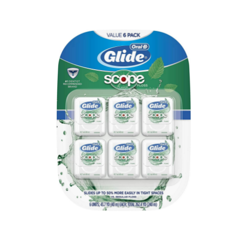6-Pack Glide Oral-B Dental Floss Scope Flavor Via Amazon
