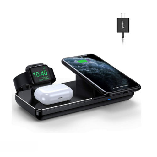 3 in 1 Wireless Charging Station for Apple Watch iPhone & AirPods Via Amazon