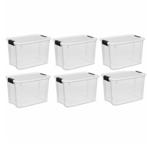 6 pack 30 Gallon Sterlite Containers Via Walmart