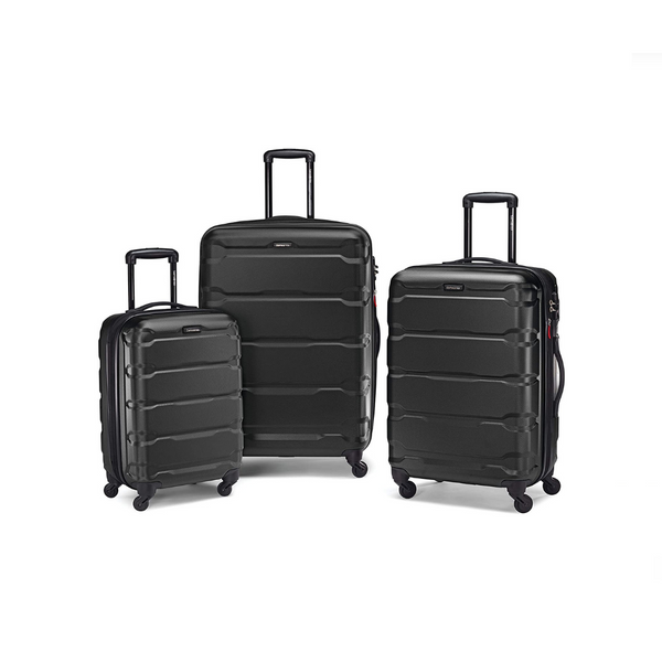 Set Of 3 Samsonite Black Omni PC Hardside Expandable Luggage Via Amazon
