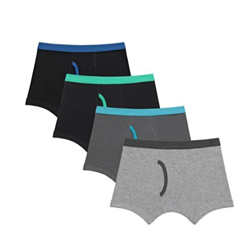 4 Pack Boys 100% Cotton Boxer Briefs Underwear Via Amazon