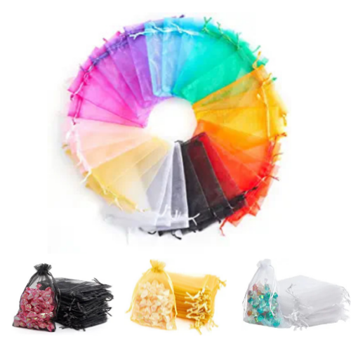 100 Pieces Organza Bags With Drawstrings Via Amazon