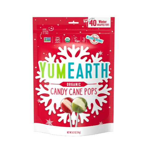 40 YumEarth Organic Candy Cane Pops Via Amazon