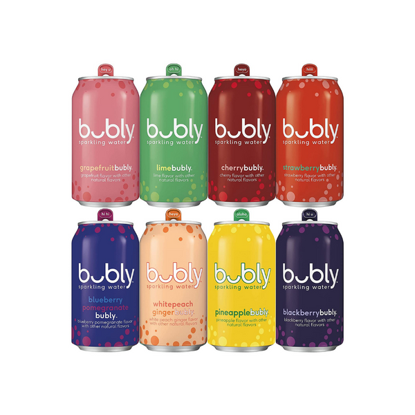 18 Pack Of Bubly Sparkling Water Fizzy Sampler Variety Via Amazon