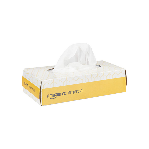 30 Boxes of AmazonCommercial 2-Ply White Flat Box Facial Tissue Via Amazon