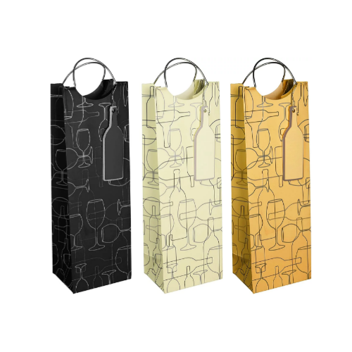 Cakewalk Silhouette Single Bottle Kraft Paper Wine Bag via Amazon