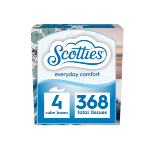 4 Boxes of 96-Ct Scotties Facial Tissues Via Amazon