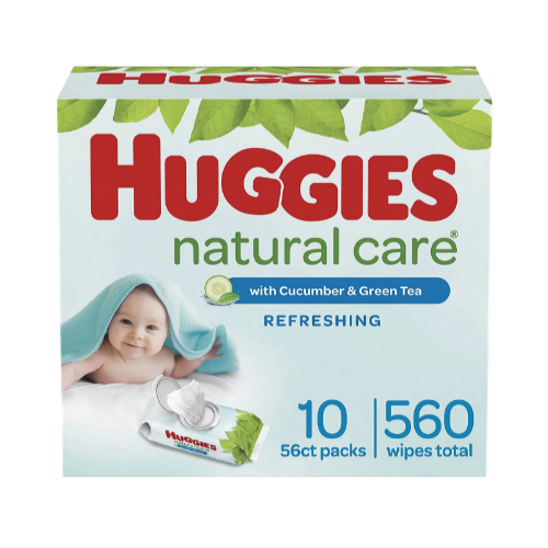 560 Huggies Natural Care Baby Wipes Via Amazon
