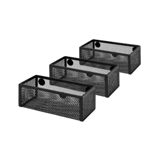 3-Pack Mesh Magnetic Storage Bins Via Amazon