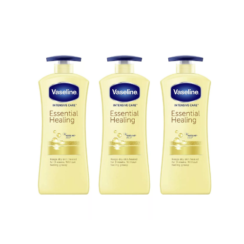 3 Count Vaseline hand and body lotion Intensive Care Moisturizer for Dry Skin Via Amazon