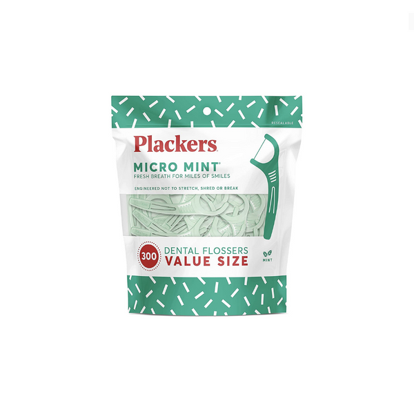 300 Count Plackers Micro Mint Dental Flossers Via Amazon