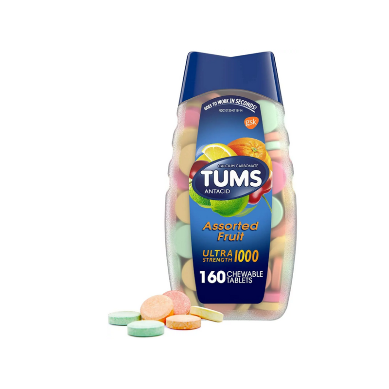 TUMS Ultra Strength Antacid Tablets for Chewable Heartburn Relief