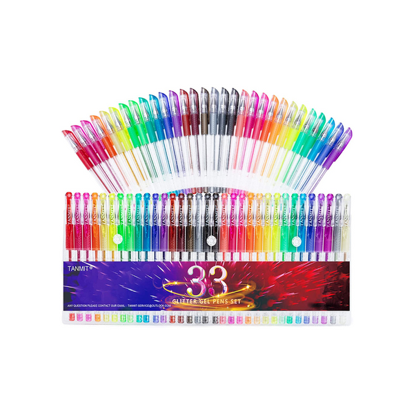 33 Glitter Gel Pens Via Amazon
