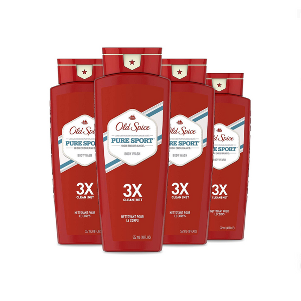 4 Bottles of Old Spice High Endurance Pure Sport Body Wash Via Amazon