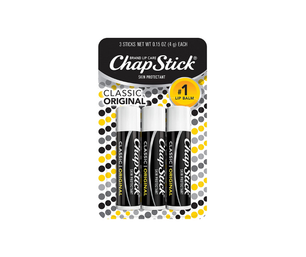 3 ChapStick Classic Original Lip Balm Tubes Via Amazon