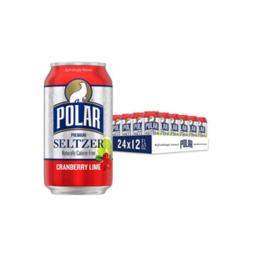 24-Pack Of Polar Seltzer Water Cranberry Lime 12oz Cans Via Amazon