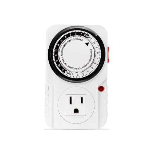 24 Hour Plug-in Mechanical Electric Outlet Timers Switch Via Amazon