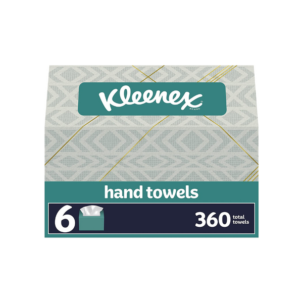 18 Boxes of Kleenex Expressions Disposable Paper Hand Towels Via Amazon