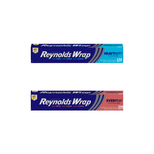 5 Rolls Of Reynolds Wrap 130′ Heavy Duty Or Aluminum Foil 200' Via Amazon