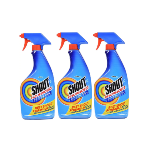 3 Shout Advanced Spray and Wash Laundry Stain Remover Gel Via Amazon
