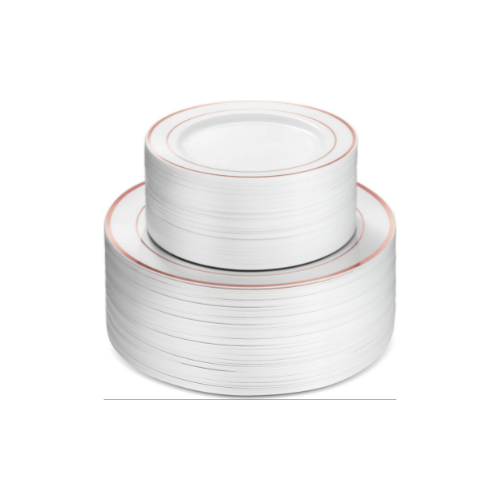 100 Piece Plastic Party Plates Via Amazon