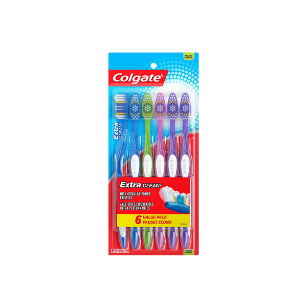 6 Colgate Extra Clean Full Head Toothbrushes Via Amazon