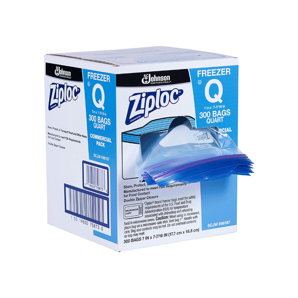 300 Ziploc Quart Food Storage Freezer Bags Via Amazon