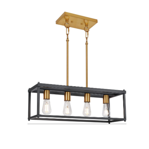 4-Light Island Lights, Industrial Dining Room Lighting Fixture Via Amazon