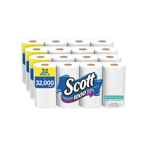 32 Rolls Of Scott Trusted Clean Toilet Paper Via Amazon