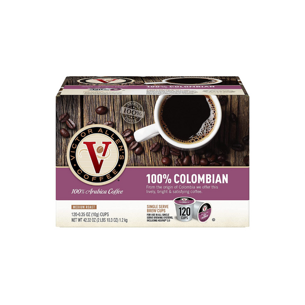 120 Victor Allen's Coffee 100% Colombian, Medium Roast K-Cups
Via Amazon