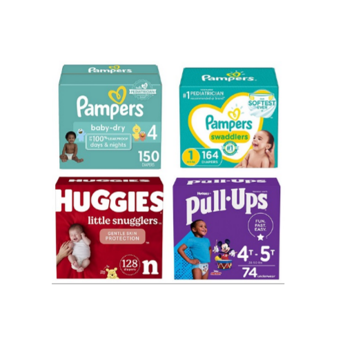 Save $15 Off 2 Boxes Of Select Pampers & Huggies Diapers Via Amazon