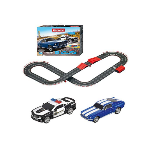 Carrera Speed Trap Battery Operated Scale Slot Car Racing Track Set with Jump Ramp Via Amazon