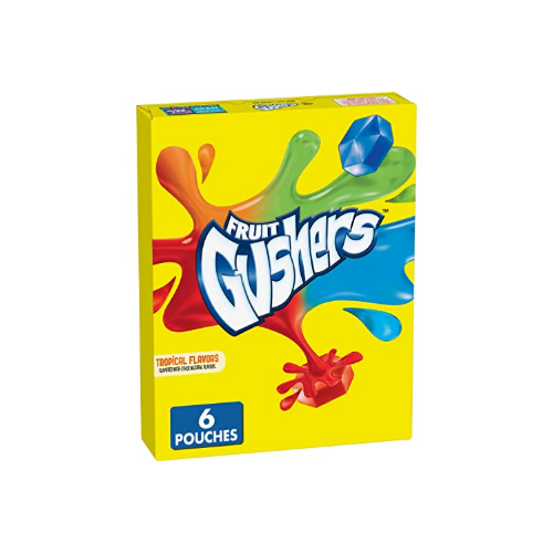 Gushers, Tropical Flavors Fruit Snacks, 6 Pouches via Amazon