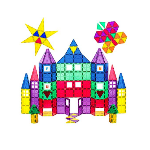 Playmags 100-Piece Magnetic Tiles Building Blocks Set Via Amazon