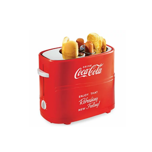 Nostalgia Coca-Cola 2 Slot Bun Mini Tongs, Hot Dog Toaster Via Amazon