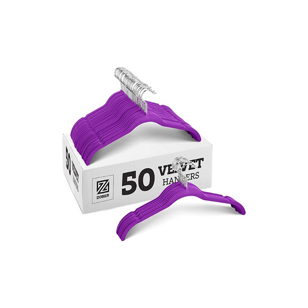 50 Premium Velvet Shirt Hangers Via Amazon