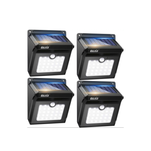 4-Pack Solar Outdoor Lights Via Amazon