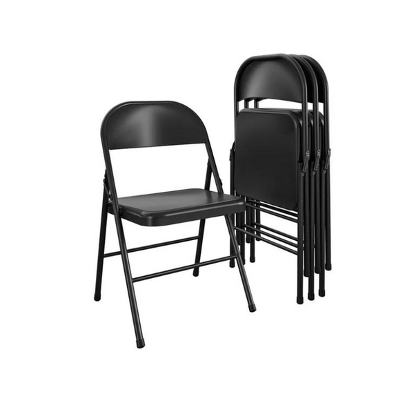 Pack of 4 Mainstays Steel Folding Chairs (2 Colors) Via Walmart