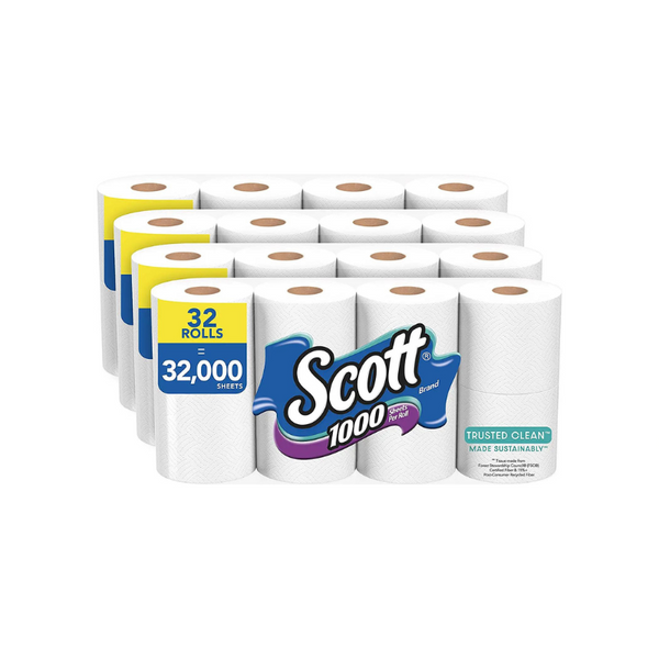 32 Rolls Of Scott Trusted Clean Toilet Paper Via Amazon