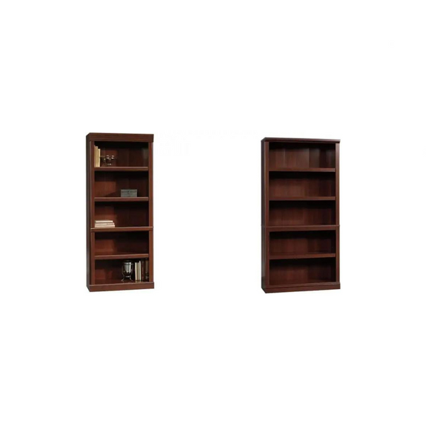 Set Of 2 Sauder Heritage Hill Library Classic Cherry Finish Bookcases Via Amazon