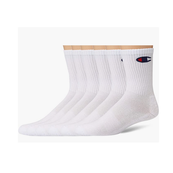 6-Pack Champion Mens Double Dry Moisture Crew Socks Via Amazon