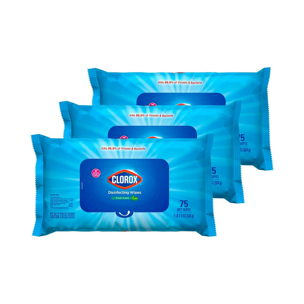 3 Pack Clorox Disinfecting Wipes Via Amazon