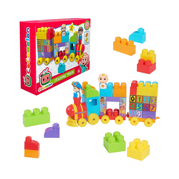 CoComelon 40 Piece Stacking Train Set via Amazon