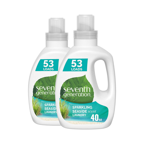 2 Bottles Of Seventh Generation Concentrated Sparkling Seaside Scent Laundry Detergent Via Amazon