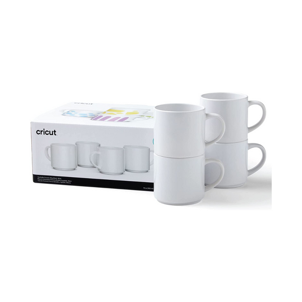 4-Count 10-Oz Cricut Beveled Blank Mug Via Amazon