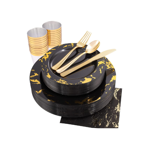 175 PCS Disposable Silverware Set Via Amazon