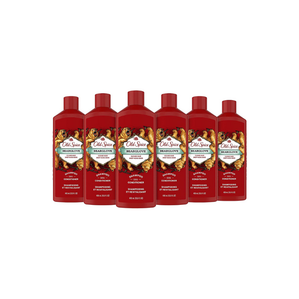 6 Bottles of Old Spice Bearglove 2in1 Shampoo and Conditioner Via Amazon