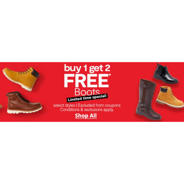 Buy 1 Pair of Boots and Get 2 FREE Via JCPenny