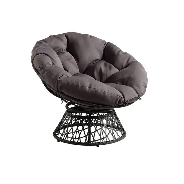 OSP Home Furnishings Wicker Papasan Chair with 360-Degree Swivel Via Aamzon